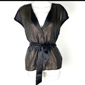 🎄🎄Narciso Rodriguez Design Nation sequin satin top, M